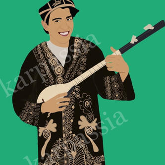 portrait of tajik musician